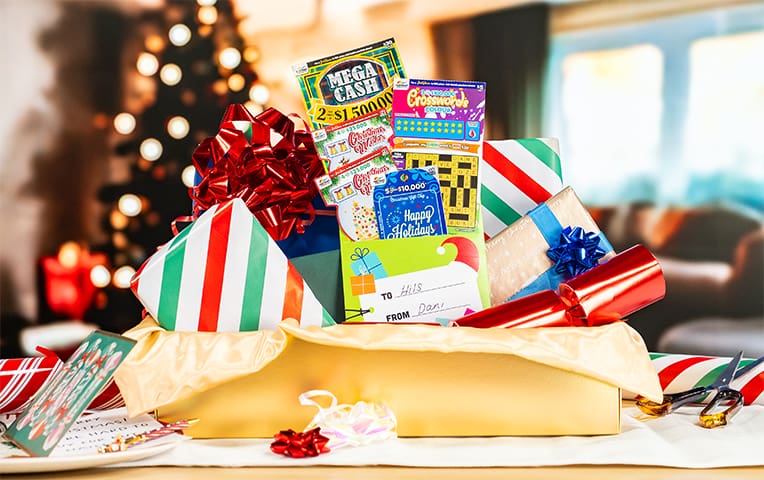 christmas gift scratch tickets